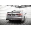 Maxton Design vložka zadního nárazníku pro Audi A4 B9, černý lesklý plast ABS, S-Line Sedan / S-line Avant, verze s jednoduchou koncovkou na jedné straně