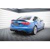 Maxton Design vložka zadního nárazníku pro Audi A4 B8, černý lesklý plast ABS, S-Line Sedan / S-Line Avant, verze s jednoduchou koncovkou na obou stranách