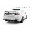 Maxton Design vložka zadního nárazníku ver.2 pro Škoda Superb Mk3, černý lesklý plast ABS, Liftback / Combi