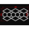 Kompletní LED svítidlo, rozměr: 236,5 x 489,9 cm, teplota světla: bílá 6500 K