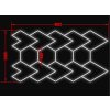 Kompletní LED svítidlo, rozměr: 236,5 x 451,2 cm, teplota světla: bílá 4000 K