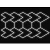 Kompletní LED svítidlo, rozměr: 236,5 x 451,2 cm, teplota světla: bílá 6500 K