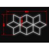 Kompletní LED svítidlo, rozměr: 96,8 x 165,5 cm, teplota světla: bílá 6500 K