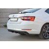 Maxton Design vložka zadního nárazníku pro Škoda Superb Mk3, Mk3 FL, černý lesklý plast ABS