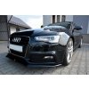 Maxton Design spoiler pod přední nárazník ver.1 pro Audi A5 8T FL, černý lesklý plast ABS, S-Line