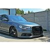 Maxton Design spoiler pod přední nárazník ver.1 pro Audi A6 C7, černý lesklý plast ABS, S-Line