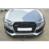 Maxton Design spoiler pod přední nárazník ver.1 pro Audi RS6 C7 Facelift, černý lesklý plast ABS