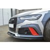 Maxton Design spoiler pod přední nárazník ver.2 pro Audi RS6 C7 Facelift, černý lesklý plast ABS