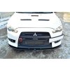 Maxton Design spoiler pod přední nárazník ver.1 pro Mitsubishi Lancer Evo Mk10, černý lesklý plast ABS