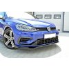 Maxton Design spoiler pod přední nárazník ver.2 pro Volkswagen Golf R Mk7 Facelift, černý lesklý plast ABS