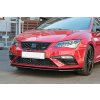 Maxton Design spoiler pod přední nárazník ver.1 pro Seat Leon Cupra Mk3 Facelift, černý lesklý plast ABS