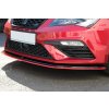 Maxton Design spoiler pod přední nárazník ver.3 pro Seat Leon Cupra Mk3 Facelift, černý lesklý plast ABS