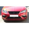 Maxton Design spoiler pod přední nárazník ver.3 pro Seat Leon Cupra Mk3 Facelift, černý lesklý plast ABS