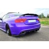 Maxton Design prodloužení spoileru pro Audi RS5 8T, černý lesklý plast ABS