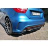 Maxton Design středový spoiler pod zadní nárazník s žebrováním pro Mercedes třída A W176/AMG-Line, černý lesklý plast ABS