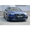 Maxton Design spoiler pod přední nárazník ver.2 pro Audi RS4 B9, černý lesklý plast ABS