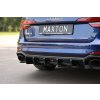 Maxton Design vložka zadního nárazníku pro Audi RS4 B9, B9 FL, černý lesklý plast ABS