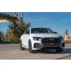 Maxton Design difuzory pod boční prahy pro Audi Q8 Mk 1, Mk 1 FL, černý lesklý plast ABS, S-Line