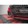 Maxton Design spoiler pod přední nárazník ver.1 pro Audi A7 C8 S-Line, černý lesklý plast ABS