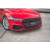 Maxton Design spoiler pod přední nárazník ver.2 pro Audi A7 C8 S-Line, černý lesklý plast ABS