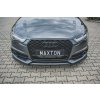 Maxton Design spoiler pod přední nárazník pro Audi A6 C7 FL, černý lesklý plast ABS, S-Line
