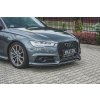 Maxton Design spoiler pod přední nárazník pro Audi A6 C7 FL, černý lesklý plast ABS, S-Line