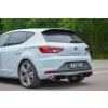 Maxton Design vložka zadního nárazníku pro Seat Leon Cupra Mk3, černý lesklý plast ABS