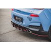 Maxton Design "Racing durability" zadní difuzor ver.1 pro Hyundai i30 N Mk3, plast ABS bez povrchové úpravy, s červeným proužkem na svislých žebrech