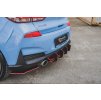 Maxton Design "Racing durability" zadní difuzor ver.2 pro Hyundai i30 N Mk3, plast ABS bez povrchové úpravy, s červeným proužkem na svislých žebrech i podélné liště