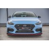 Maxton Design "Racing durability" spoiler pod přední nárazník s rohovými splittery pro Hyundai i30 N Mk3, černý lesklý plast ABS, s černou a červenou linkou