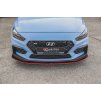 Maxton Design "Racing durability" spoiler pod přední nárazník s rohovými splittery pro Hyundai i30 N Mk3, plast ABS bez povrchové úpravy, s červenou linkou