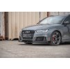Maxton Design rohové spoilery pod přední nárazník pro Audi RS3 8V, černý lesklý plast ABS