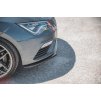 Maxton Design spoiler pod přední nárazník ver.4 pro Seat Leon Cupra Mk3 Facelift, černý lesklý plast ABS