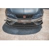 Maxton Design spoiler pod přední nárazník ver.5 pro Seat Leon Cupra Mk3 Facelift, černý lesklý plast ABS