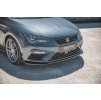Maxton Design spoiler pod přední nárazník ver.7 pro Seat Leon Cupra Mk3 Facelift, černý lesklý plast ABS