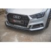 Maxton Design spoiler pod přední nárazník ver.3 pro Audi A3, S3 8V FL, černý lesklý plast ABS