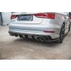 Maxton Design vložka zadního nárazníku pro Audi S3 8V FL, černý lesklý plast ABS, Sedan