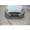 Maxton Design "Racing durability" spoiler pod přední nárazník pro Ford Fiesta ST Mk8, plast ABS bez povrchové úpravy, s červenou linkou