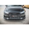 Maxton Design spoiler pod přední nárazník ver.3 pro Audi RS3 8V Facelift, černý lesklý plast ABS