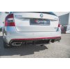 Maxton Design vložka zadního nárazníku ver.2 pro Škoda Octavia RS Mk3, černý lesklý plast ABS, pro benzínové motory
