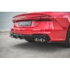 Maxton Design vložka zadního nárazníku s imitacemi koncovek výfuku pro Audi A7 C8 S-Line, černý lesklý plast ABS, s chromovými koncovkami