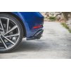 Maxton Design "Racing durability" boční difuzory pod zadní nárazník pro Volkswagen Golf R Mk7 Facelift, plast ABS bez povrchové úpravy, s černou a červenou linkou