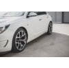 Maxton Design difuzory pod boční prahy pro Opel Insignia OPC Mk1 Facelift, černý lesklý plast ABS