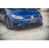 Maxton Design "Racing durability" spoiler pod přední nárazník s rohovými splittery pro Volkswagen Golf R Mk7 Facelift, plast ABS bez povrchové úpravy
