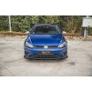 Maxton Design "Racing durability" spoiler pod přední nárazník s rohovými splittery pro Volkswagen Golf R Mk7 Facelift, plast ABS bez povrchové úpravy, s červenou linkou