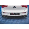 Maxton Design středový spoiler zadního nárazníku pro Volkswagen Golf GTI Mk8, černý lesklý plast ABS