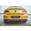 Maxton Design "Racing durability" vložka zadního nárazníku s křidélky pro Volkswagen Arteon, černý lesklý plast ABS, s červenou linkou