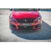 Maxton Design spoiler pod přední nárazník pro Peugeot 308 Mk 2 GT, černý lesklý plast ABS