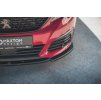 Maxton Design spoiler pod přední nárazník ver.2 pro Peugeot 308 Mk 2 GT, černý lesklý plast ABS