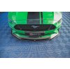 Maxton Design spoiler pod přední nárazník s křidélky ver.2 pro Ford Mustang MK6 GT Facelift, černý lesklý plast ABS